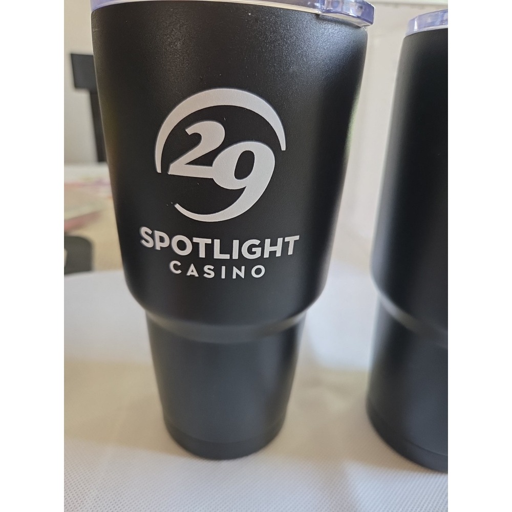 (Set Of 2) 24 Oz Tumblers Brand New No Gift Box  SPOTIGHT 29 CASINO -  COACHELLA - Picture 3 of 6